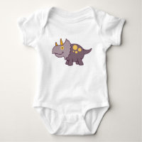 Tricerátops De Bebê Roxo Dinossaur Bebê Um Pedaço
