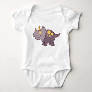 Body Para Bebê Tricerátops De Bebê Roxo Dinossaur Bebê Um Pedaço