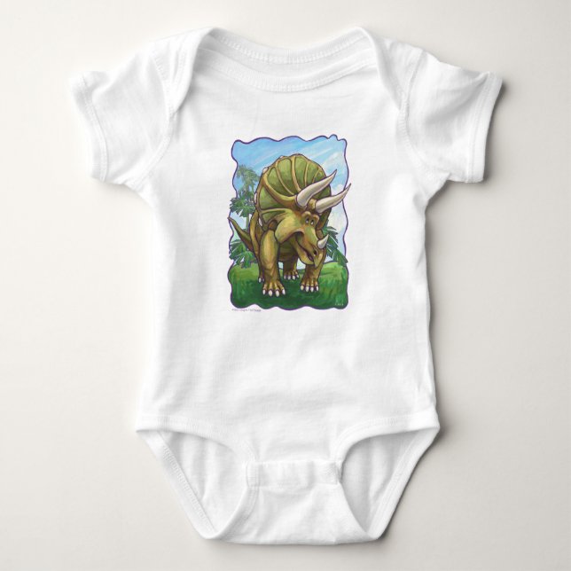 Body Para Bebê Triceratops T-Shirts (Frente)