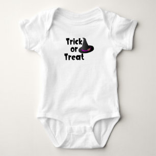 Body Para Bebê Trick or Treat (Com chapéu de bruxa)