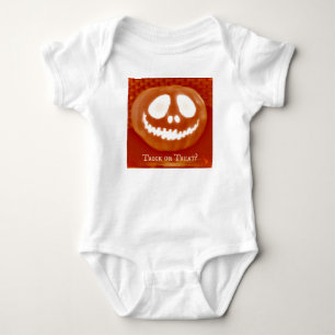 Body Para Bebê Trick ou Treine Pumpkin Jack-o'-Lanterna
