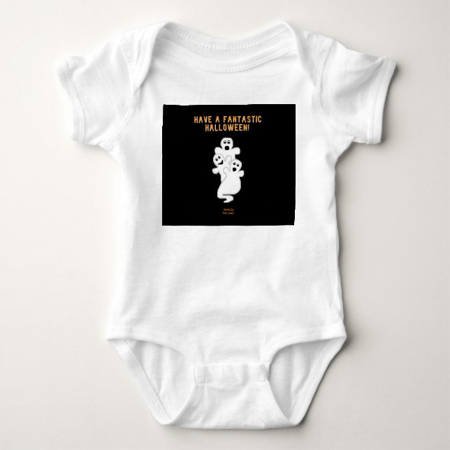 Body Para Bebê Trickster Fantasma Bebê Jérsei Bonito (Frente)