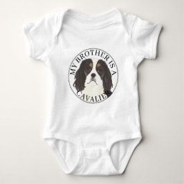 Body Para Bebê Tricolor Cavalier King Charles Spaniel Big Brother