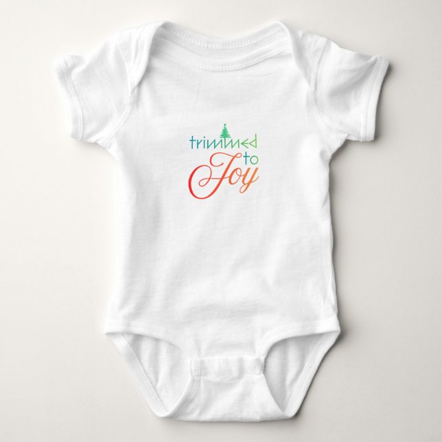 Body Para Bebê Trimmed to Joy new T-Shirt (Frente)