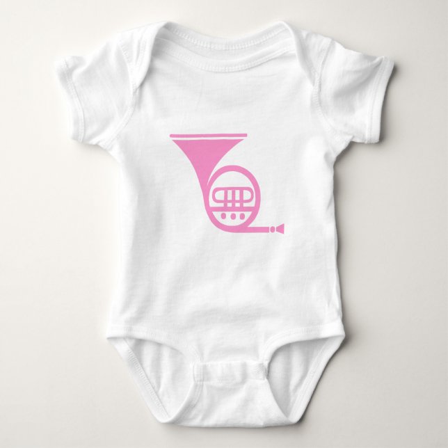 Body Para Bebê Trompa - Rosa (Frente)