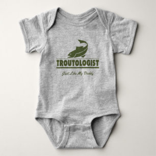 Body Para Bebê TROUTOLOGISTA DE PESCA Engraçado