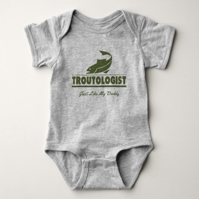 Body Para Bebê TROUTOLOGISTA DE PESCA Engraçado (Frente)