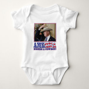 BODY PARA BEBÊ TRUMP-AMÉRICA-COWBOY