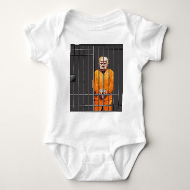 Body Para Bebê Trump em Jail Baby Jersey Bodycase (Frente)