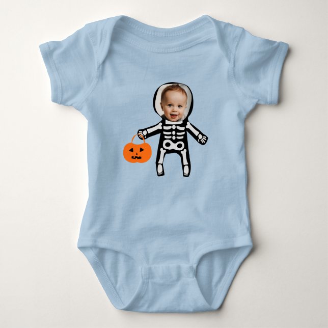 Body Para Bebê Truque de Halloween ou tratamento personalizado (Frente)