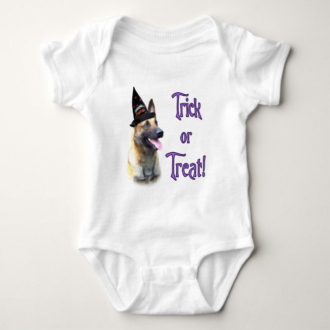 Body Para Bebê Truque Malinois Belga (Frente)