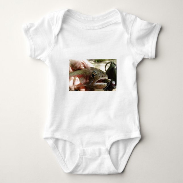 Body Para Bebê Truta nas Mãos (Frente)