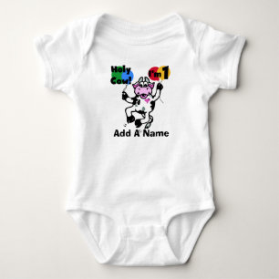 Body Para Bebê Tshirt santamente personalizado do primeiro