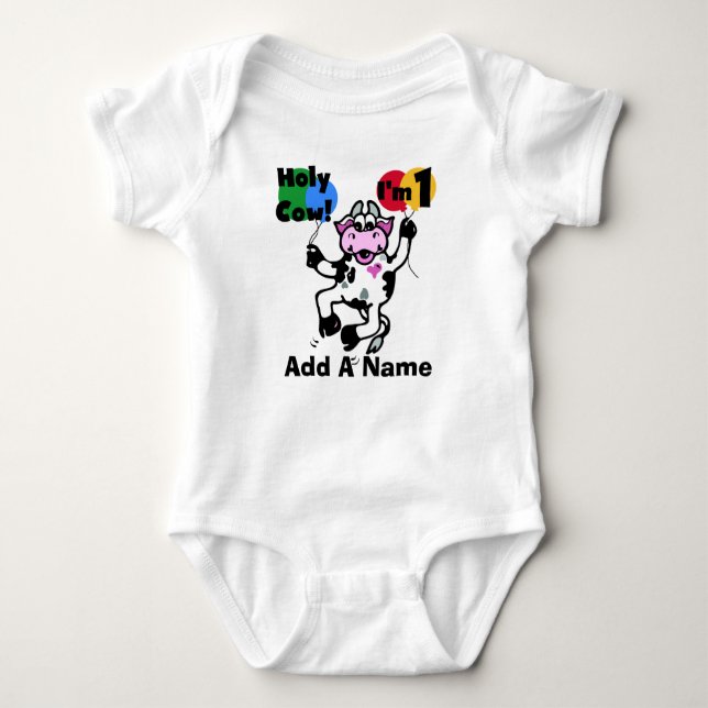 Body Para Bebê Tshirt santamente personalizado do primeiro (Frente)