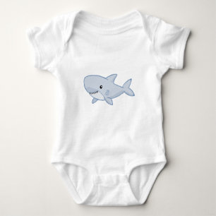 Body Para Bebê Tubarão