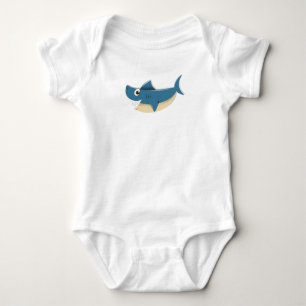 Body Para Bebê tubarão azul