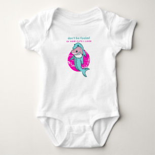 Body Para Bebê Tubarão Não Tão Inocente Vestido Como Presente 