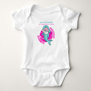 Body Para Bebê Tubarão Não Tão Inocente Vestido Como Presente 