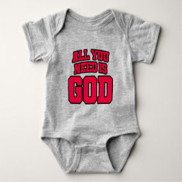 Body Para Bebê Tudo o que você precisa é Deus