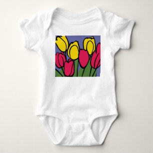 Body Para Bebê Tulipas de primavera