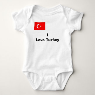 Body Para Bebê turco, eu amo Turquia