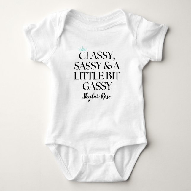 Body Para Bebê Turquoise Baby & Co. Baby Classy (Frente)
