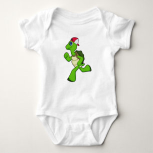 Body Para Bebê Turtle como Runner com Boné