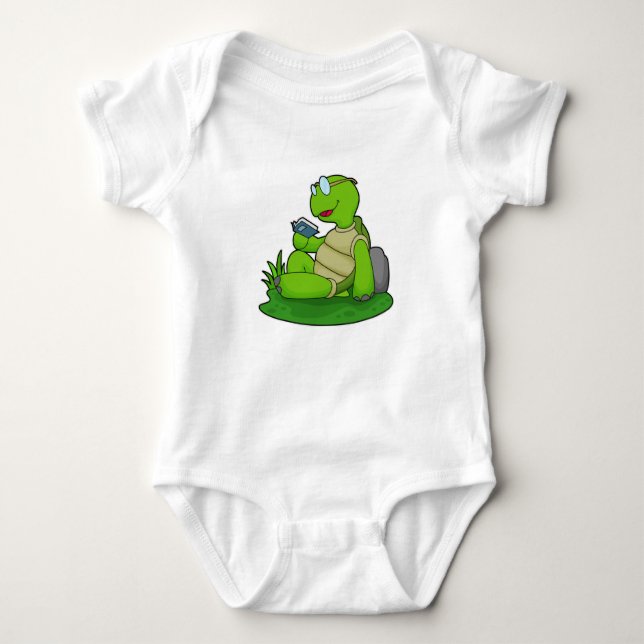 Body Para Bebê Turtle Leading Book (Frente)