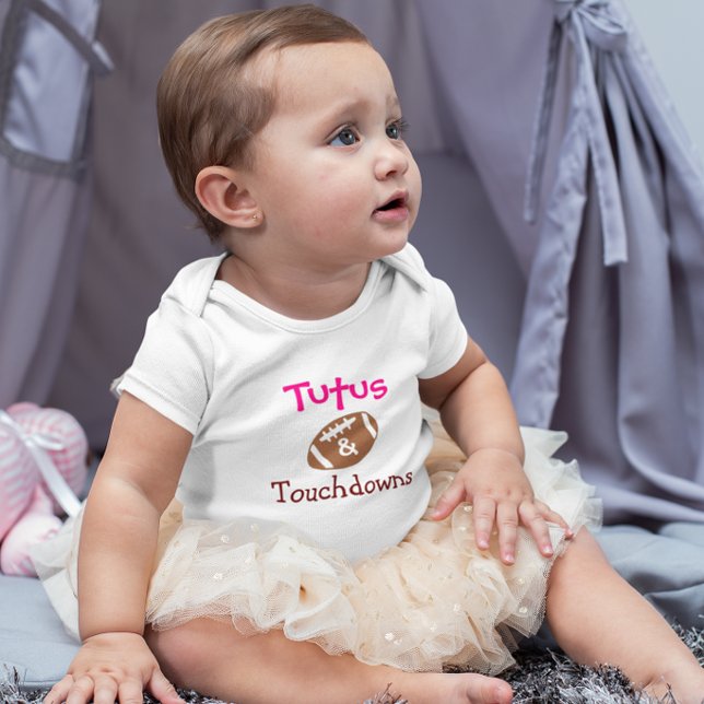 Body Para Bebê Tutus e Touchdowns (Criador carregado)