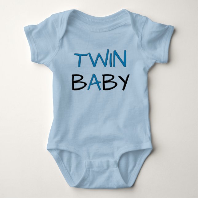 Body Para Bebê Twin Aby - jumper azul (Frente)