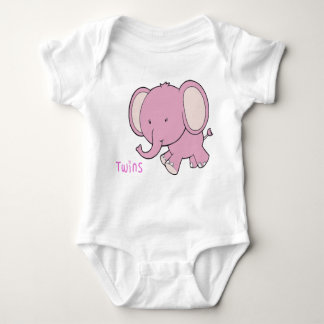 Body Para Bebê Twin Elephant baby onsie