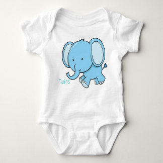 Body Para Bebê Twin Elephant baby onsie