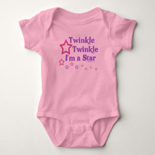 Body Para Bebê Twinkle Twinkle Eu sou uma Estrela
