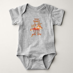 Body Para Bebê Twinkle Twinkle Pequena Estrela