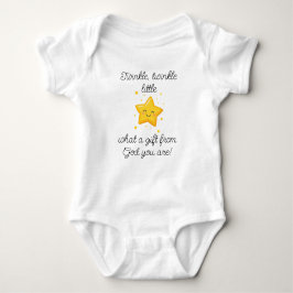 Body Para Bebê Twinkle Twinkle Pequena Estrela, Presente Religios