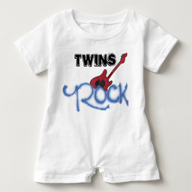 Body Para Bebê Twins Rock (Frente)