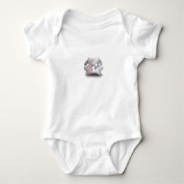 Body Para Bebê Two Cute Rabbits Illustration Sweet Baby Animals