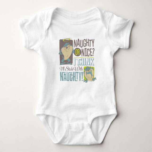 Body Para Bebê TZ™ - Naughty ou Nice? (Frente)