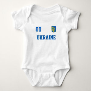 Body Para Bebê Ucrânia Custom Name&Number Jersey Futebol
