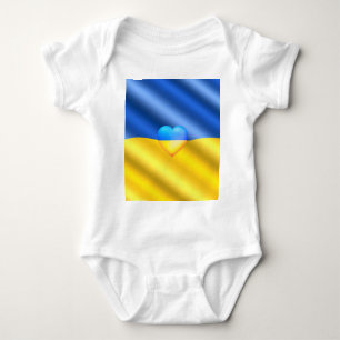 Body Para Bebê Ucrânia Freedom Heart Ucraniano Flag Baby Bodycase