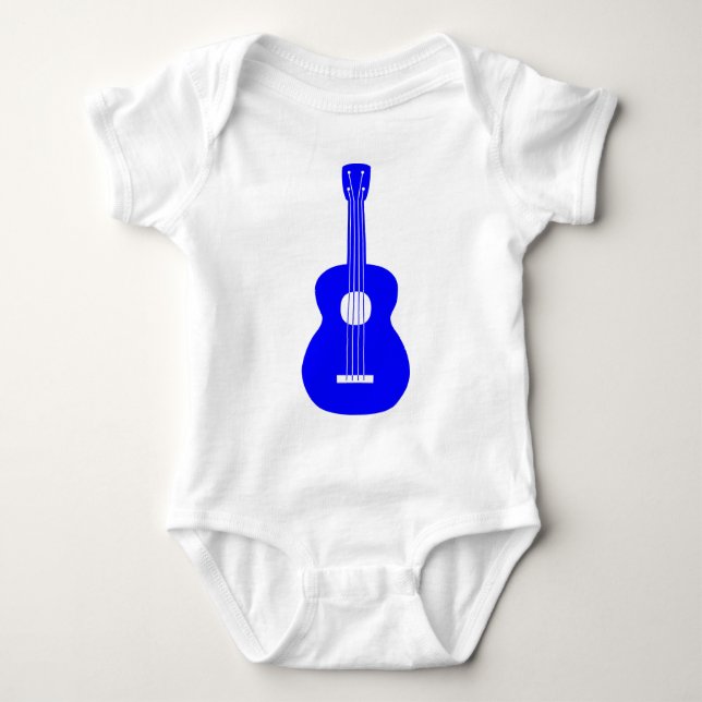Body Para Bebê Ukulele - Azul (Frente)