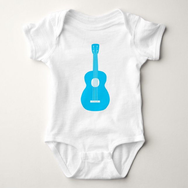 Body Para Bebê Ukulele - Sky Blue (Frente)