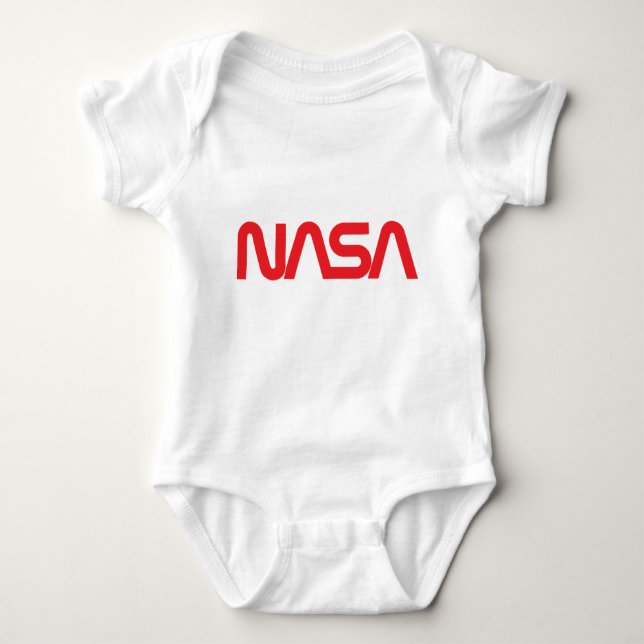 Body Para Bebê Ultima NASA Logotype Rocket White (Frente)