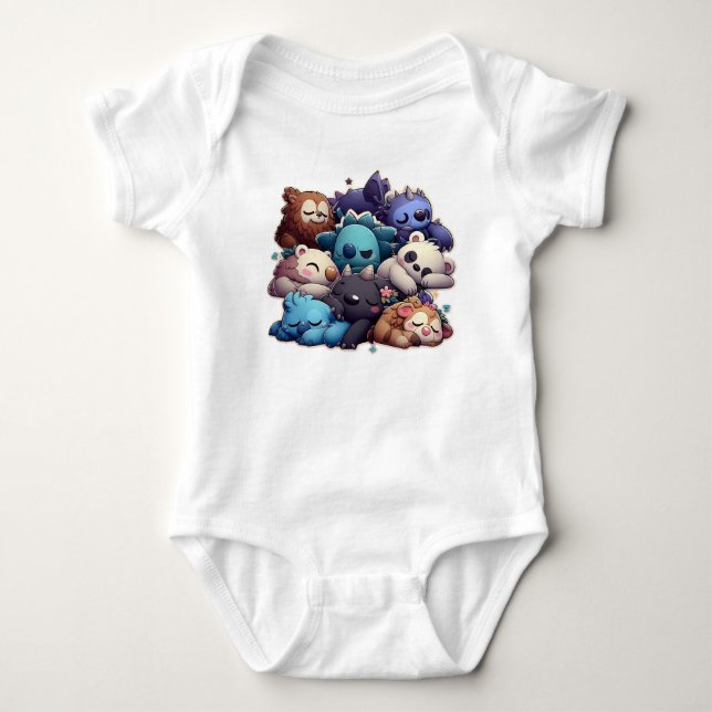 Body Para Bebê um animal adormecido (Frente)