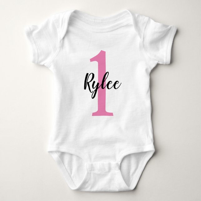 Body Para Bebê Um Ano Personalizado (Frente)