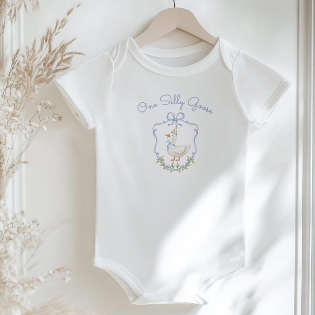 Body Para Bebê Um Bobo de primeiro aniversario de Goose Boy (Criador carregado)