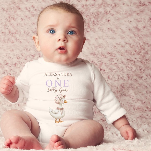 Body Para Bebê Um Bobo ganha primeiro aniversario de garota bonit (Criador carregado)