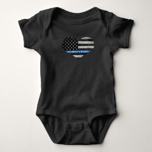 Body Para Bebê Um Bodysuit fino da criança de Blue Line do heró