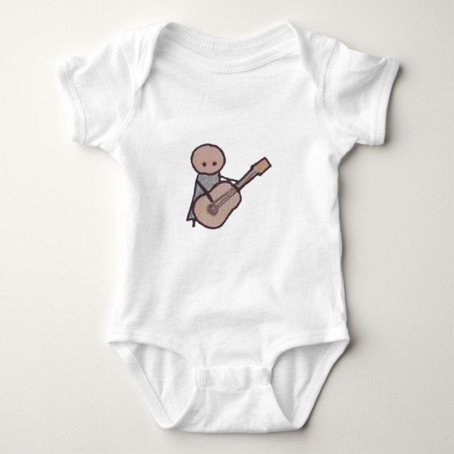 Body Para Bebê Um bodysuit pequeno do bebê da guitarra (Frente)