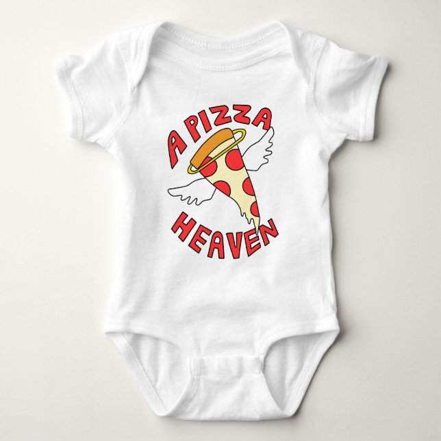 Body Para Bebê Um céu da pizza (Frente)